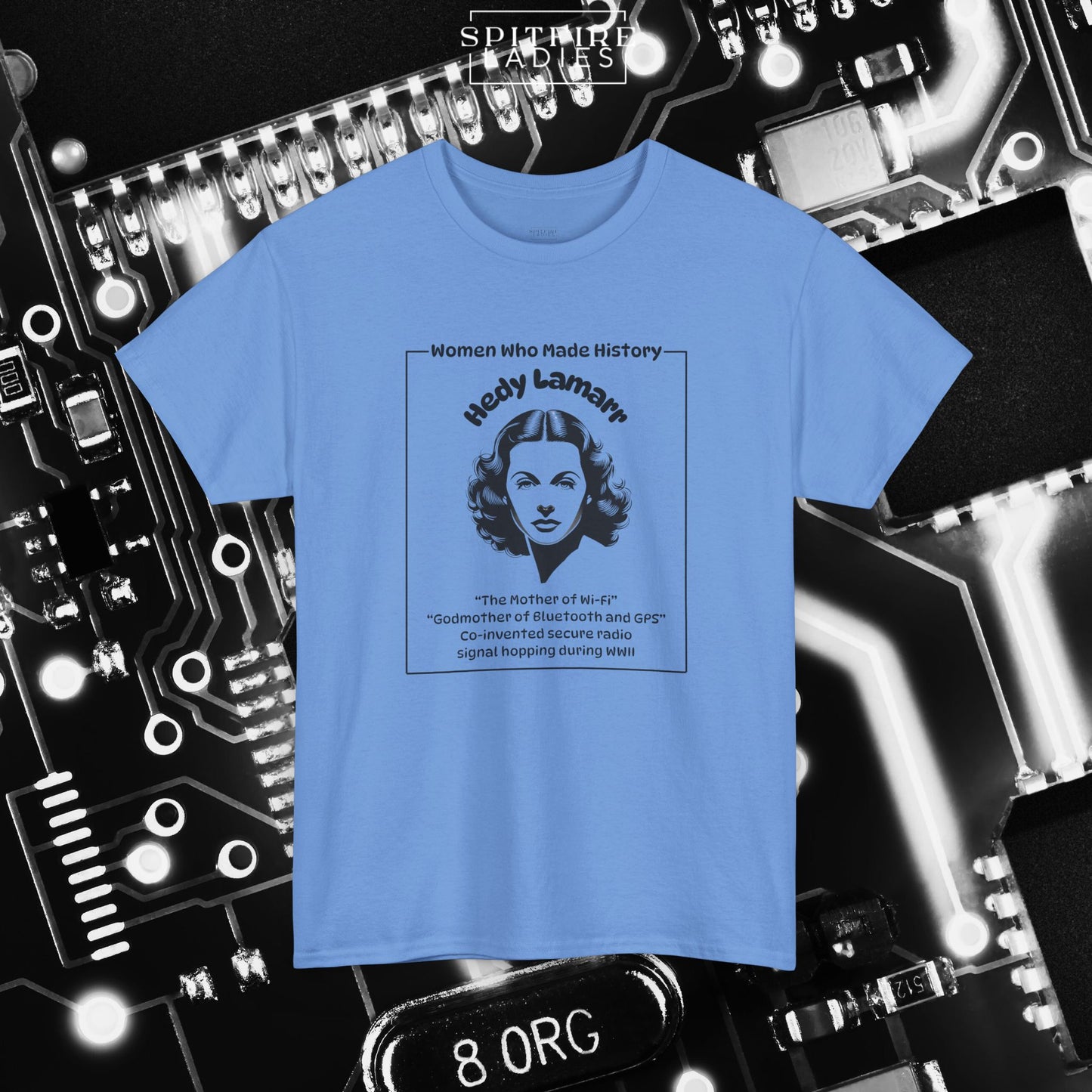 Hedy Lamarr Portrait Tee | Women in Tech | Spitfire Ladies