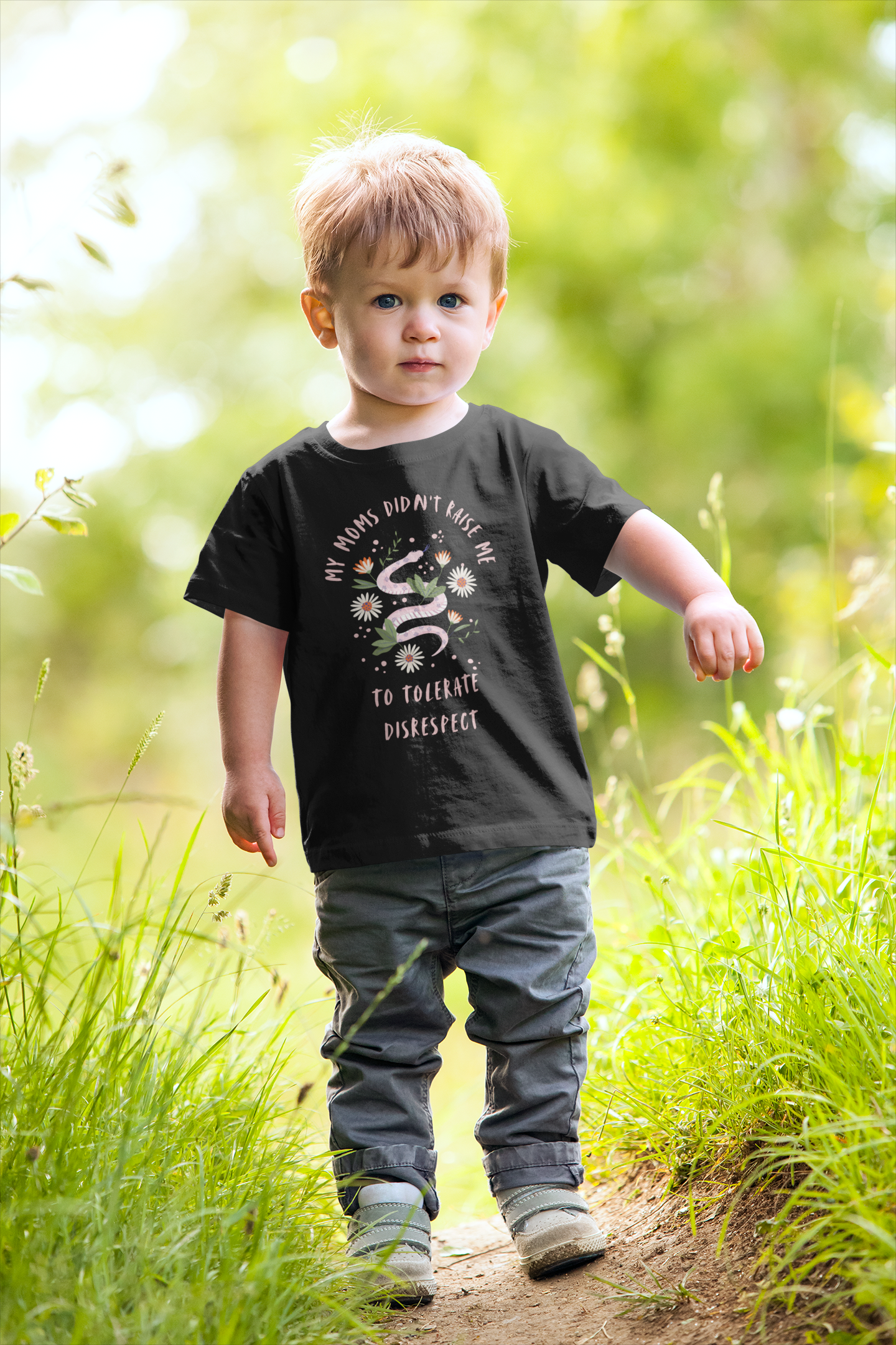 My Moms Didn't Raise Me | Kids Feminist Tee | Spitfire Ladies