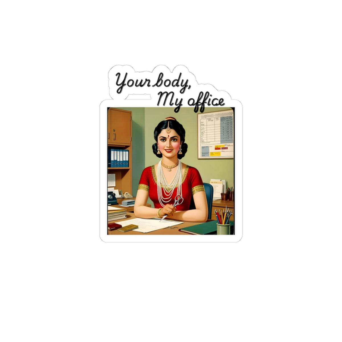 Your Body, My Office | Feminist Sticker | Spitfire Ladies