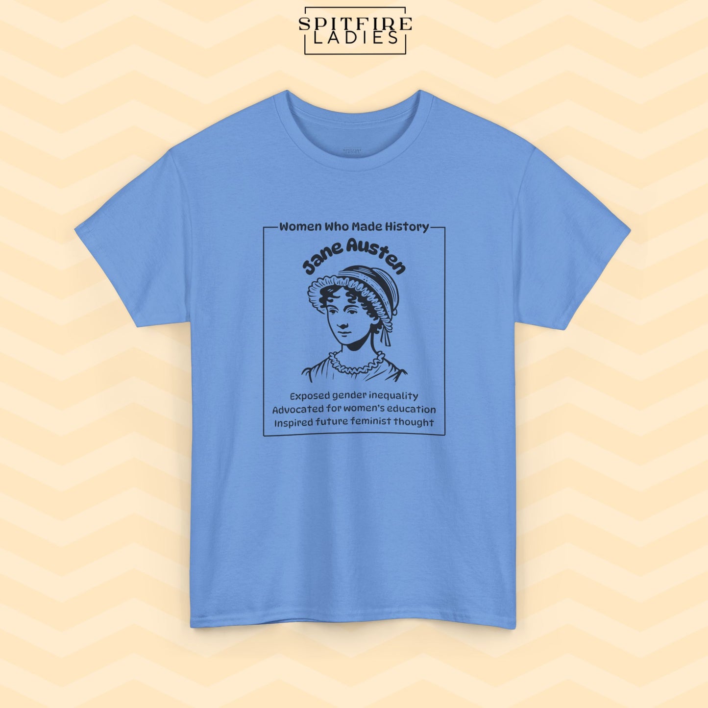 Jane Austen Portrait Tee | Feminist Author & Book Lover | Spitfire Ladies