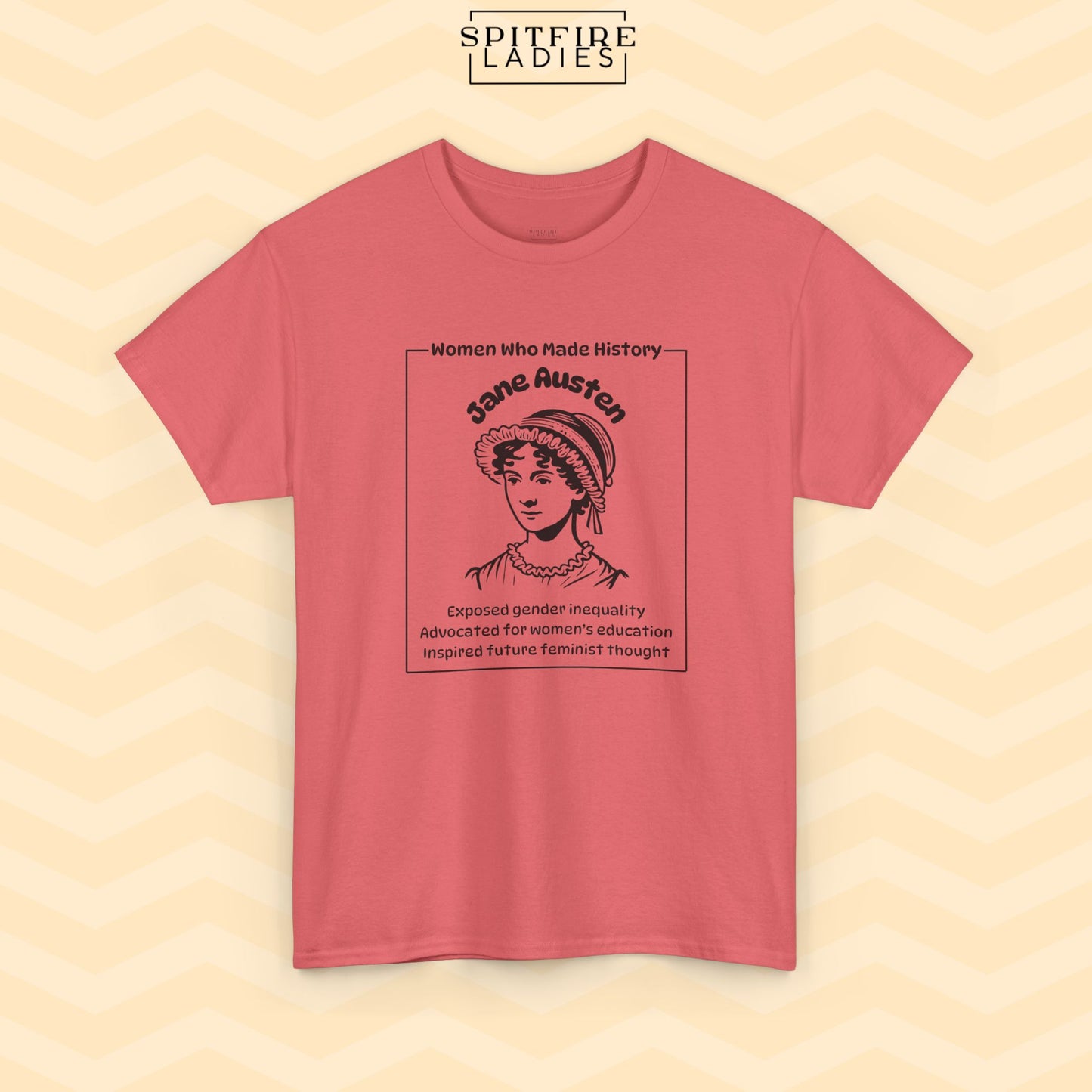 Jane Austen Portrait Tee | Feminist Author & Book Lover | Spitfire Ladies