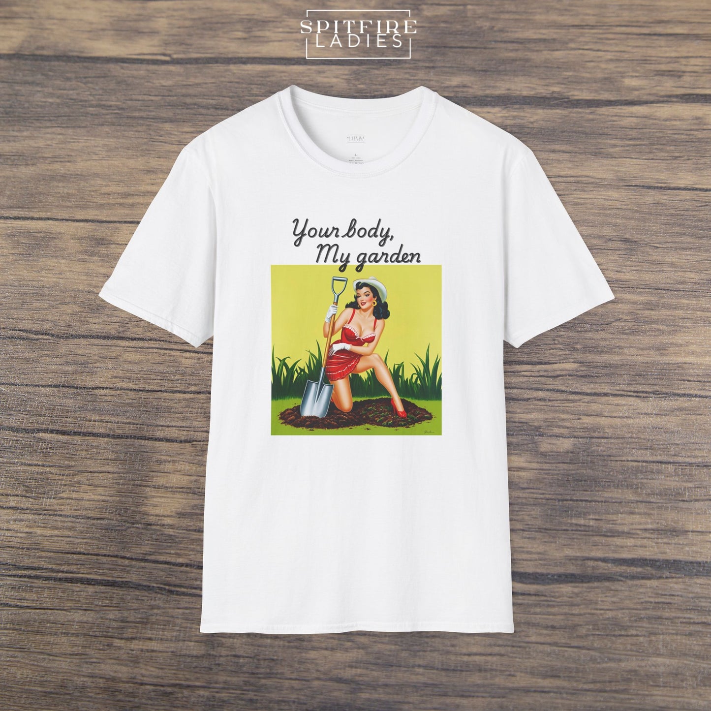 Your Body, My Garden | Retro Feminist Tee | Spitfire Ladies