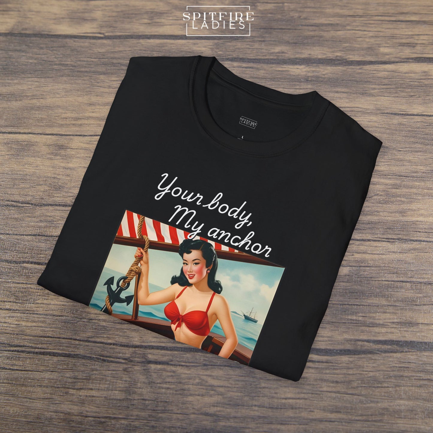 "Your Body, My Anchor" Retro Women’s Rights T-Shirt