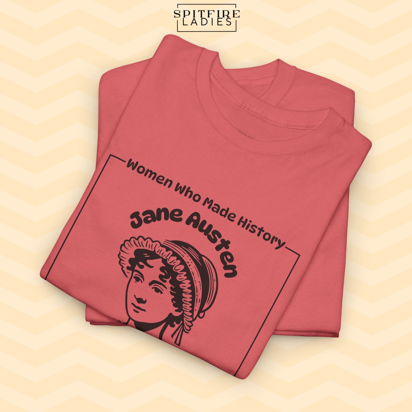 Jane Austen Portrait Tee | Feminist Author & Book Lover | Spitfire Ladies