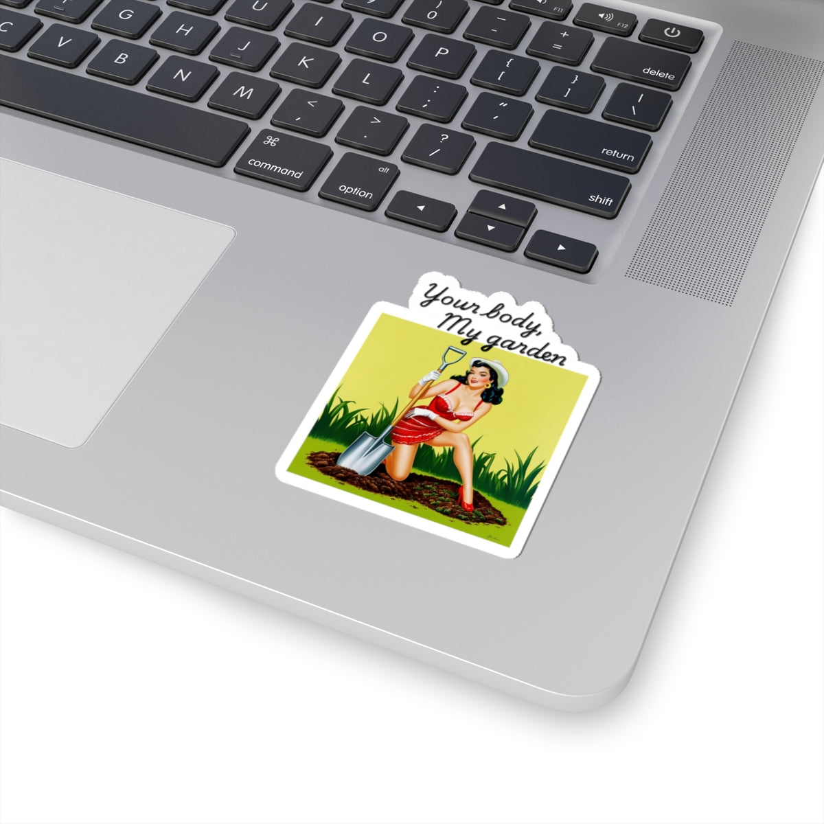 "Your Body, My Garden" Retro Women’s Rights Sticker