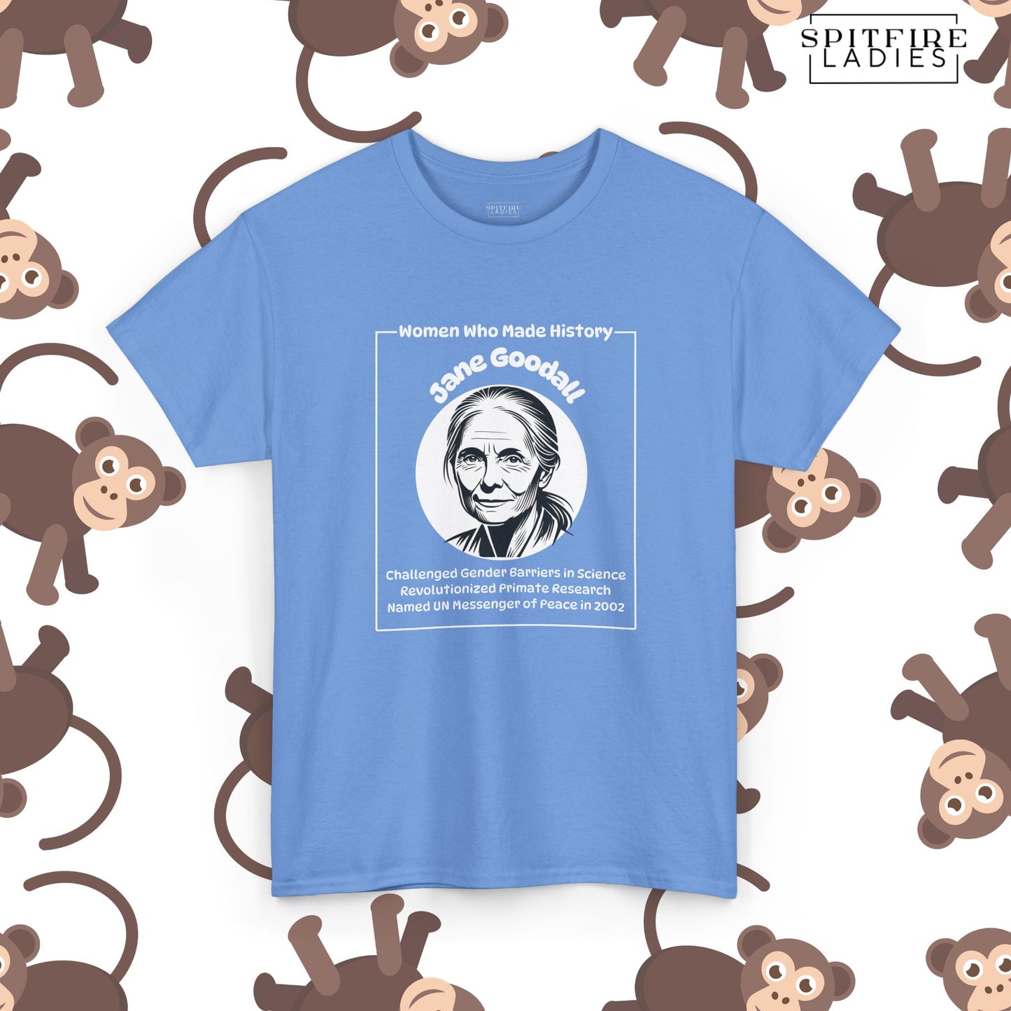 Jane Goodall Portrait Tee | Wildlife Conservation | Spitfire Ladies