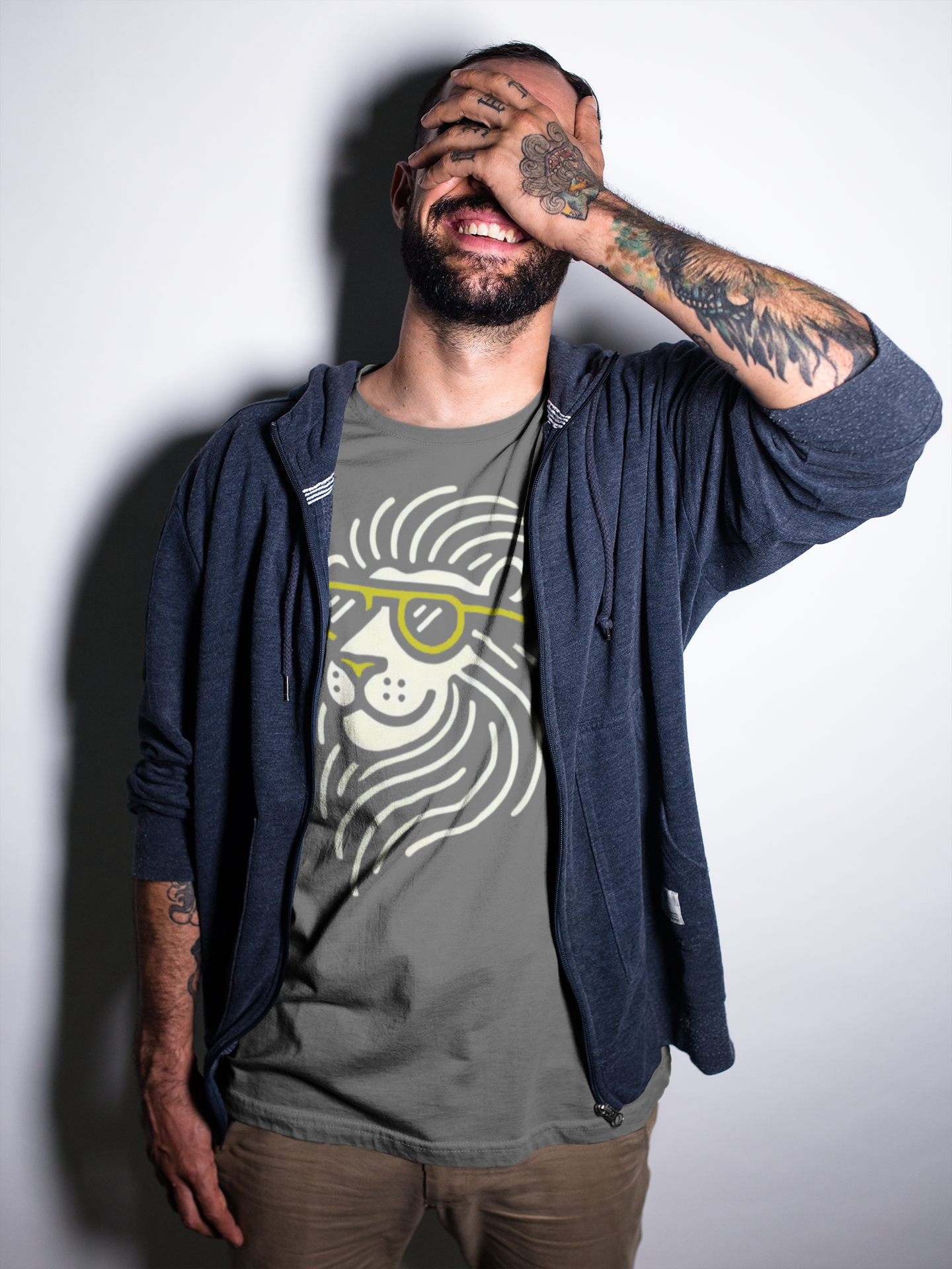Cool Lion | Line Art Graphic Tee | Spitfire Ladies