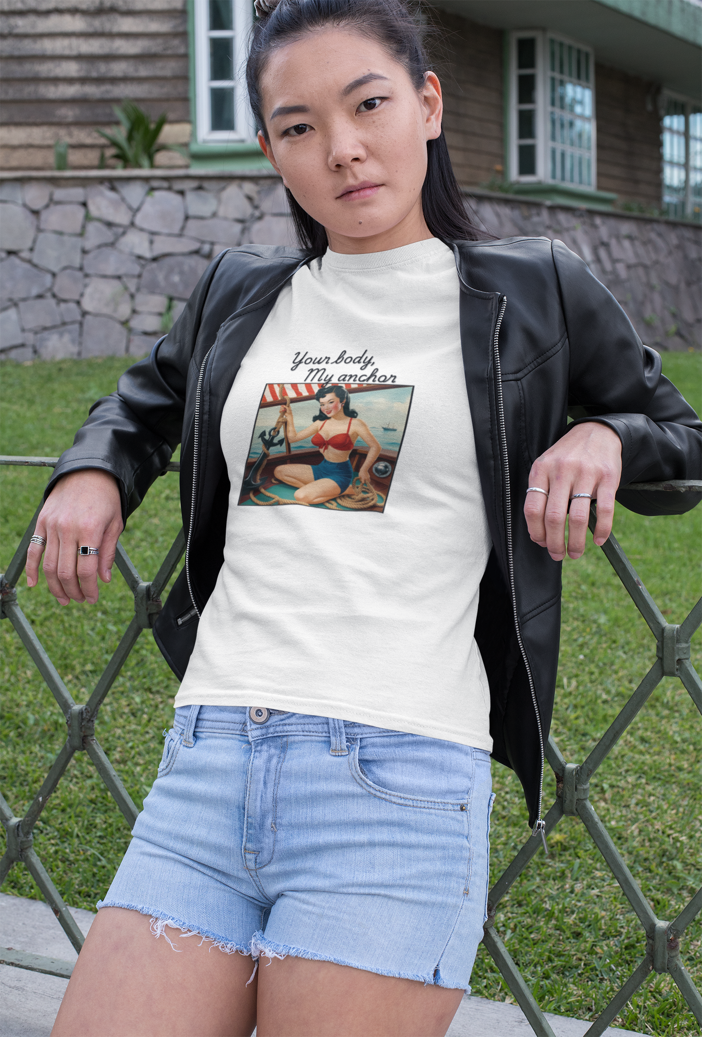 "Your Body, My Anchor" Retro Women’s Rights T-Shirt