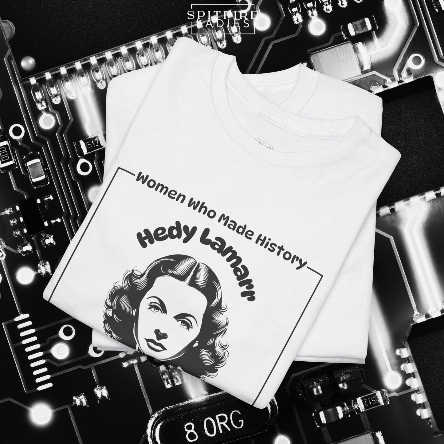 Hedy Lamarr Portrait Tee | Women in Tech | Spitfire Ladies
