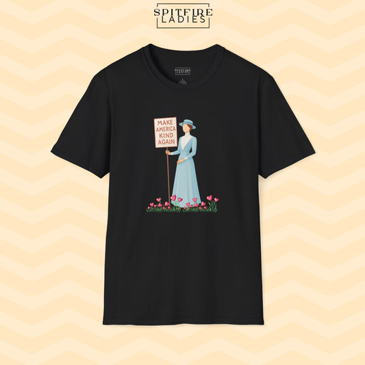 Make America Kind Again | Suffragette Protest Tee | Spitfire Ladies