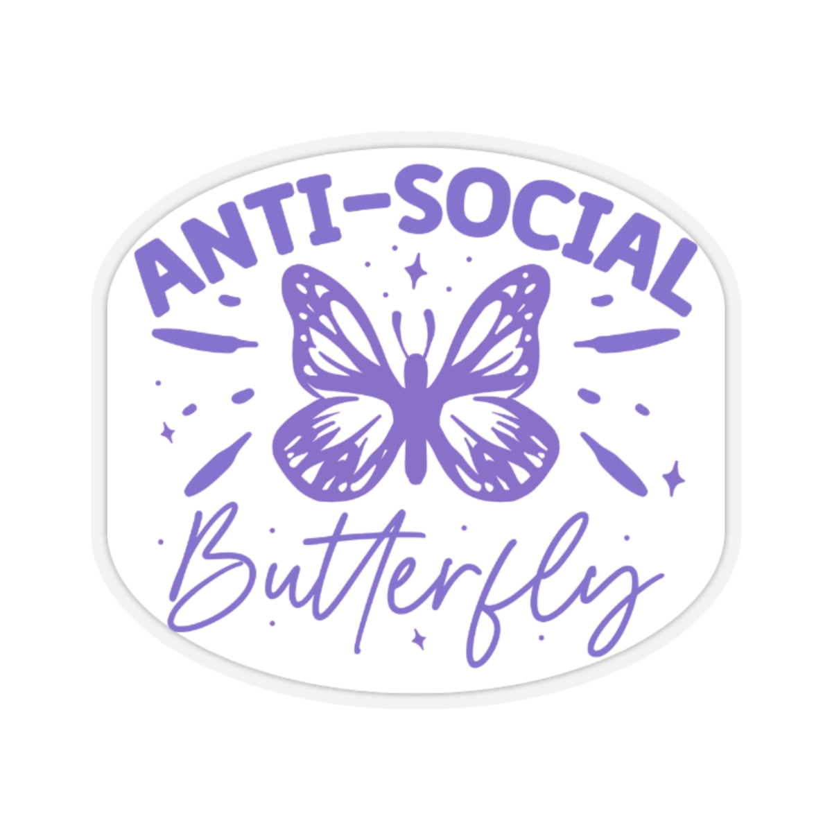 Anti-Social Butterfly | Introvert Sticker | Spitfire Ladies