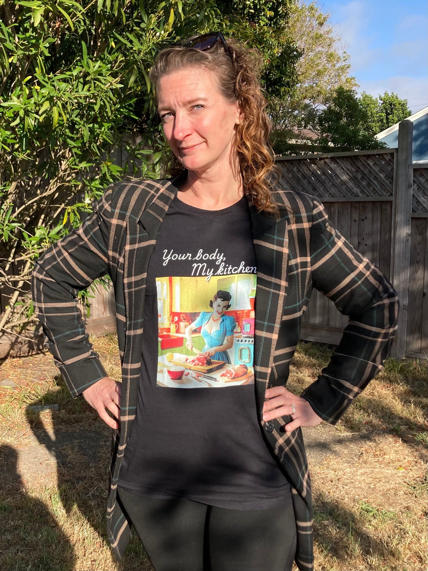 Your Body, My Kitchen | Retro Feminist Tee | Spitfire Ladies