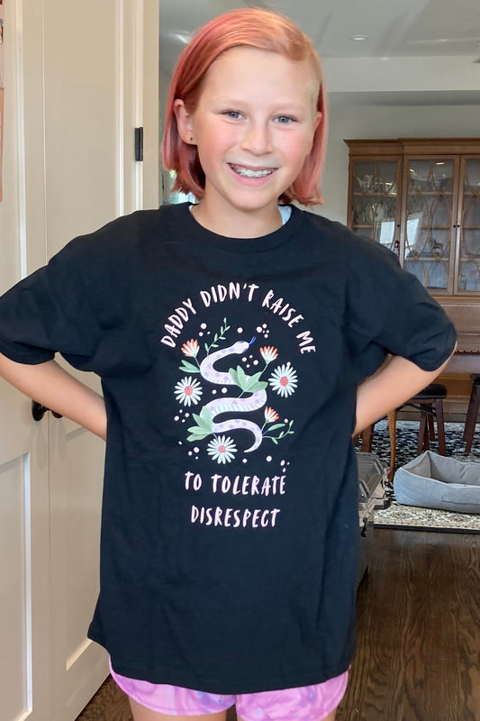 Daddy Didn't Raise Me | Kids Feminist Tee | Spitfire Ladies