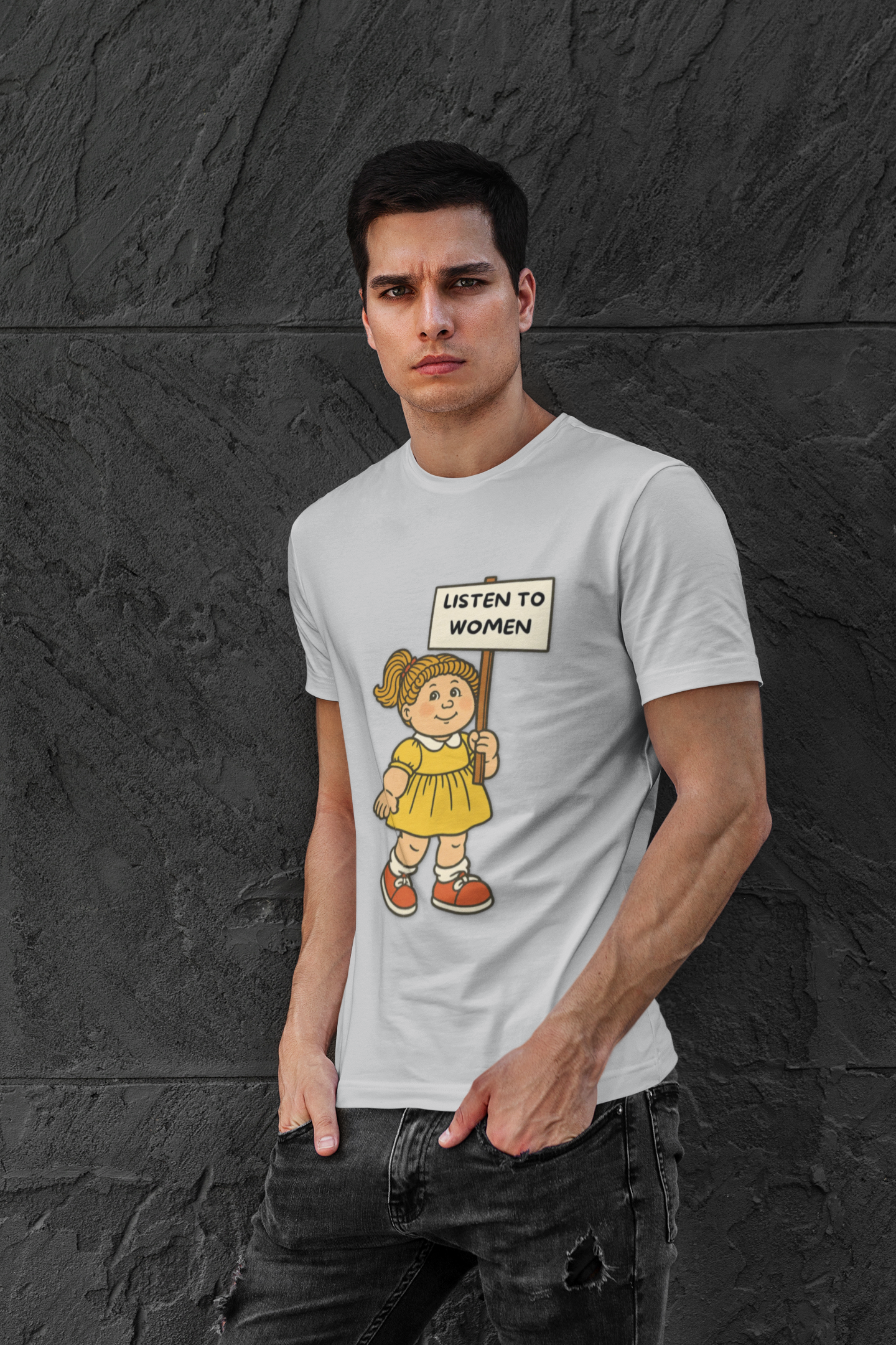 Listen to Women | Retro Feminist Protest Tee | Spitfire Ladies