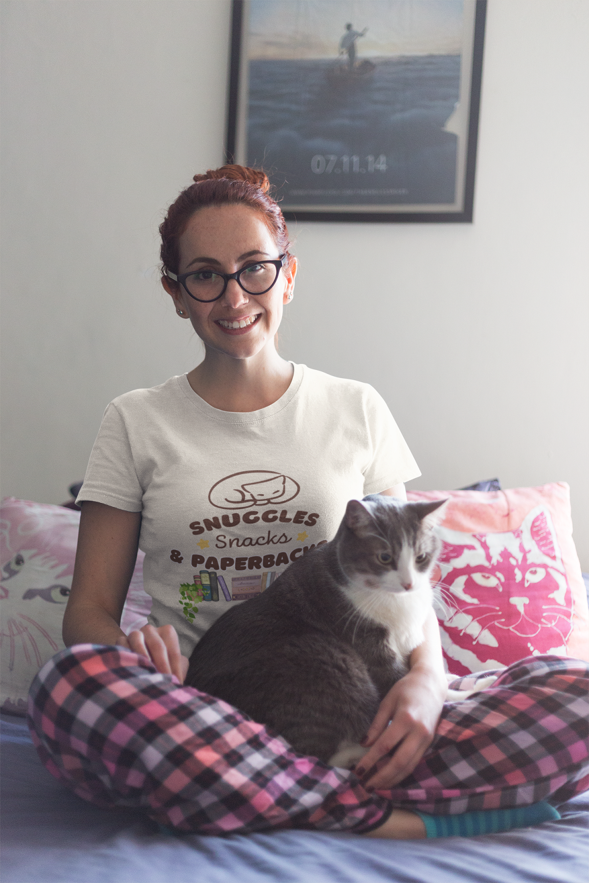 Snuggles Snacks and Paperbacks | Cozy Book Lover Tee | Spitfire Ladies