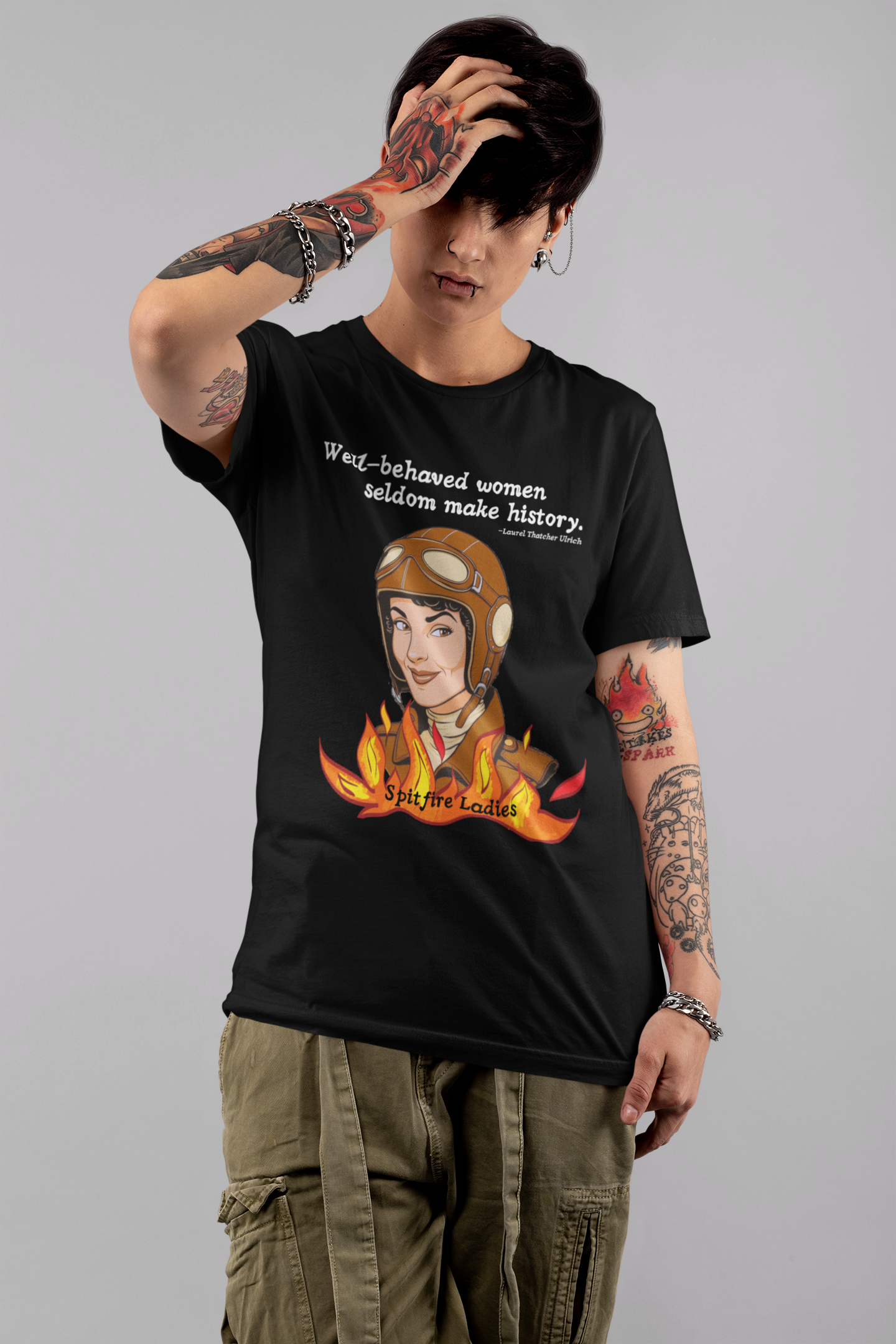Well-Behaved Women Seldom Make History | Aviatrix Feminist Tee | Spitfire Ladies