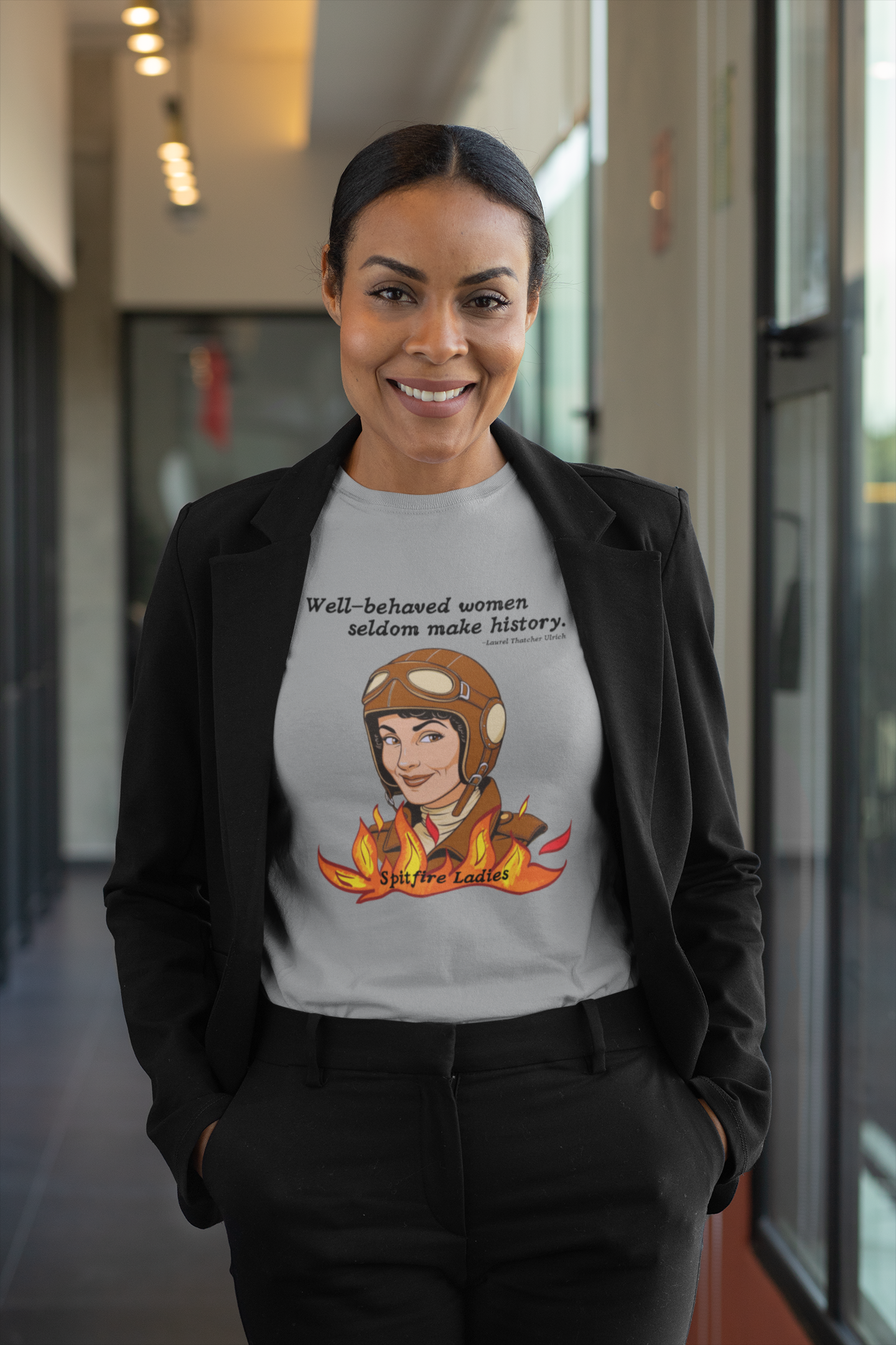 Well-Behaved Women Seldom Make History | Aviatrix Feminist Tee | Spitfire Ladies