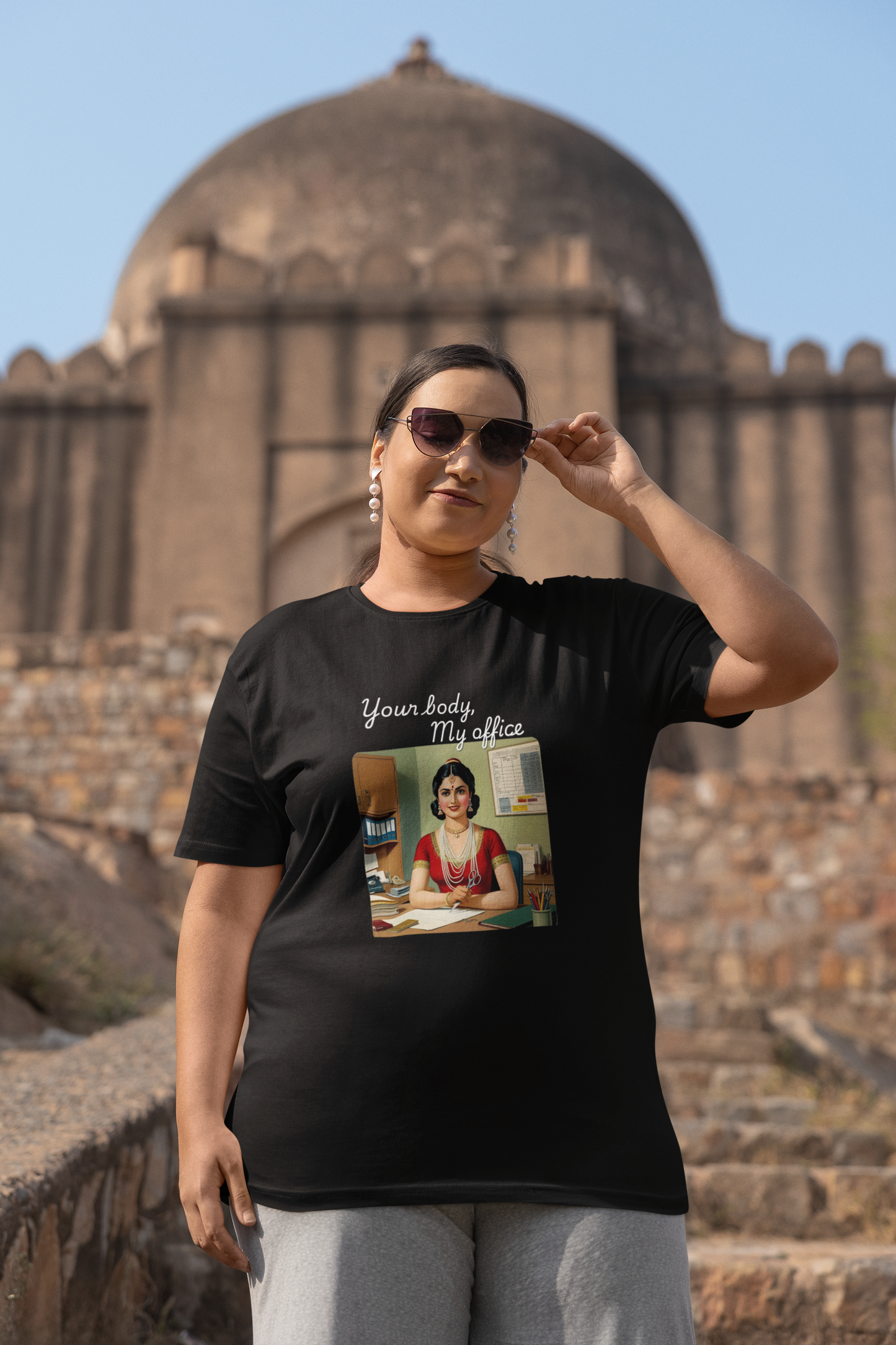 Your Body, My Office | Retro Feminist Tee | Spitfire Ladies