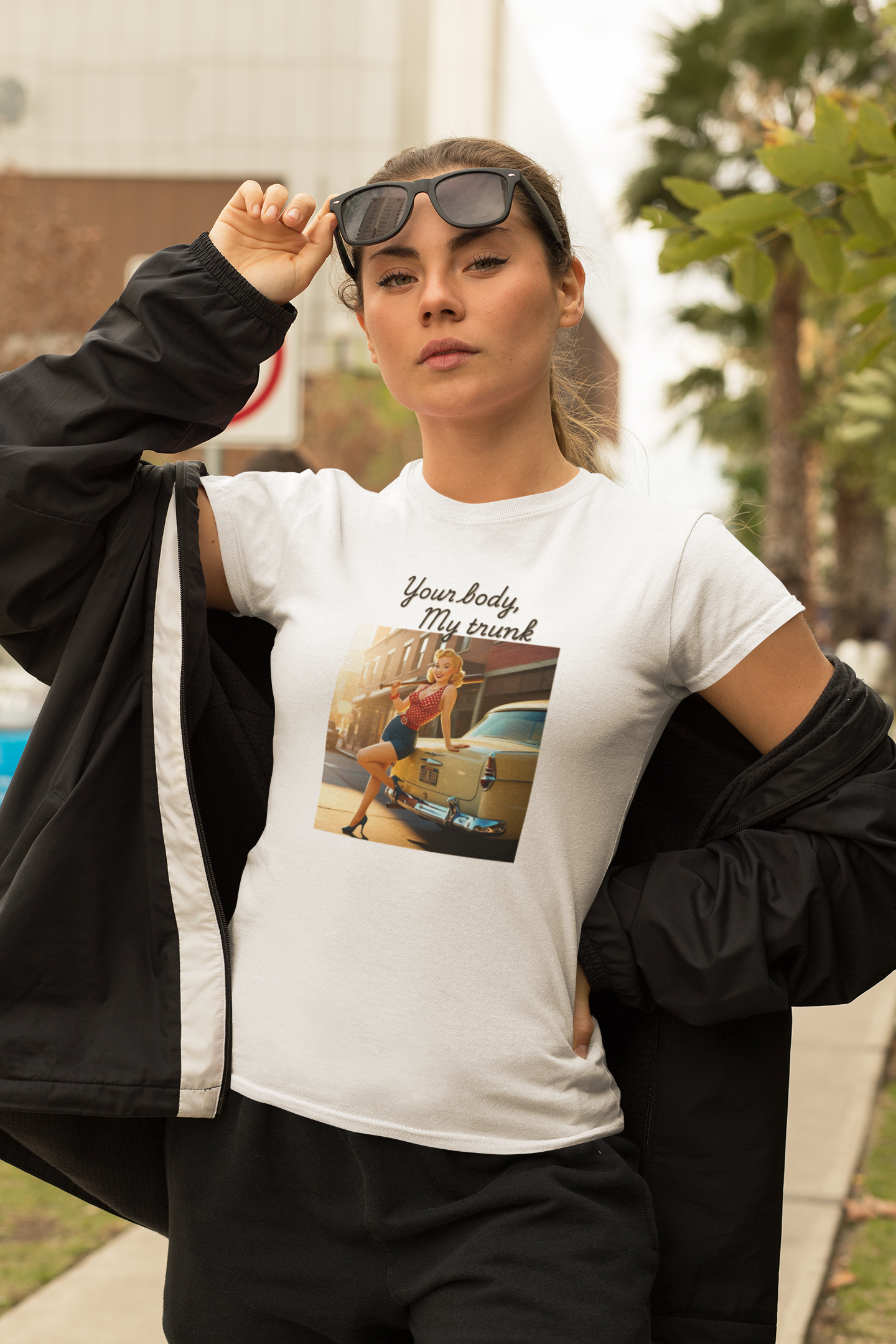 Your Body, My Trunk | Retro Feminist Tee | Spitfire Ladies