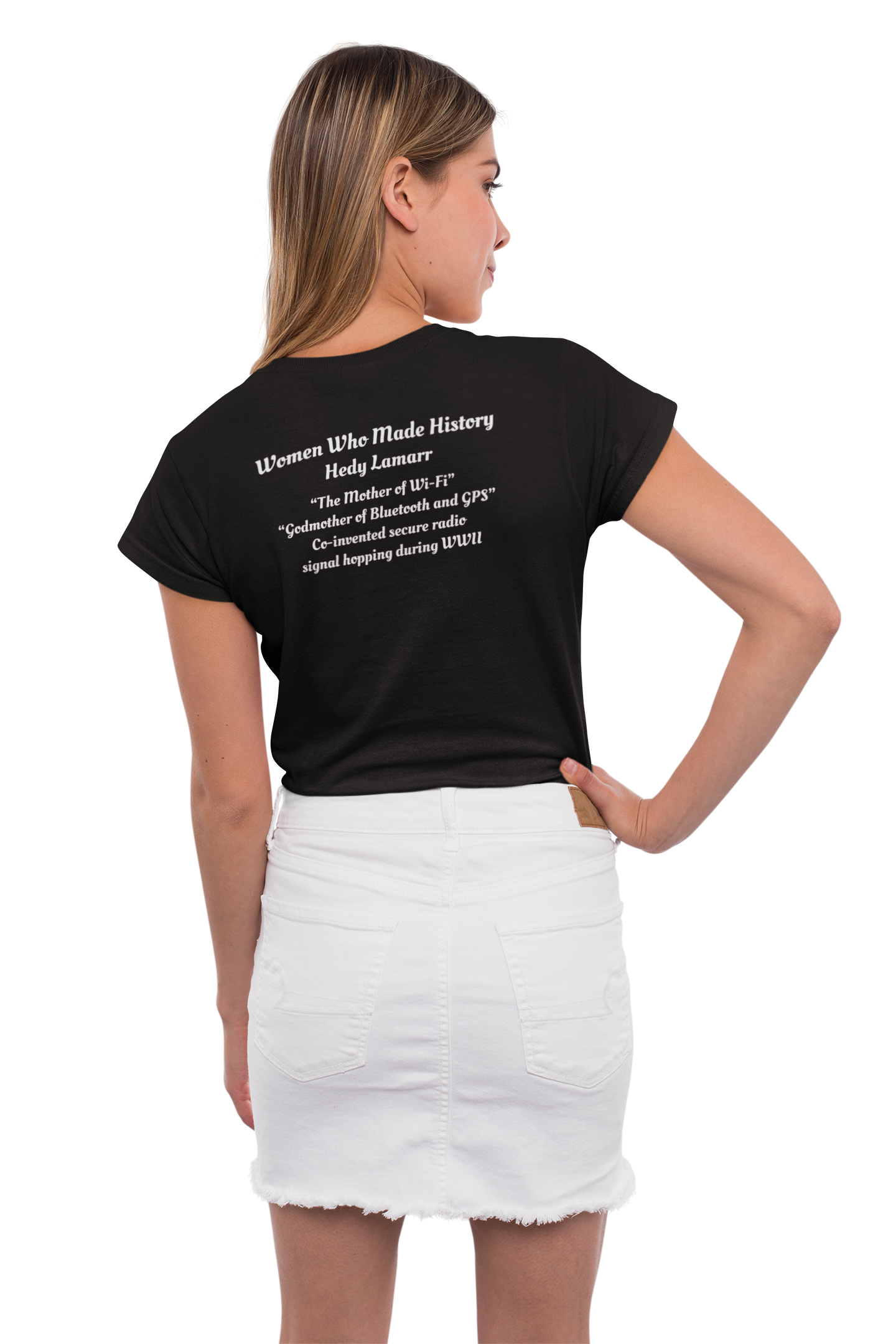 Hedy Lamarr Tee | Women in Tech & STEM | Spitfire Ladies