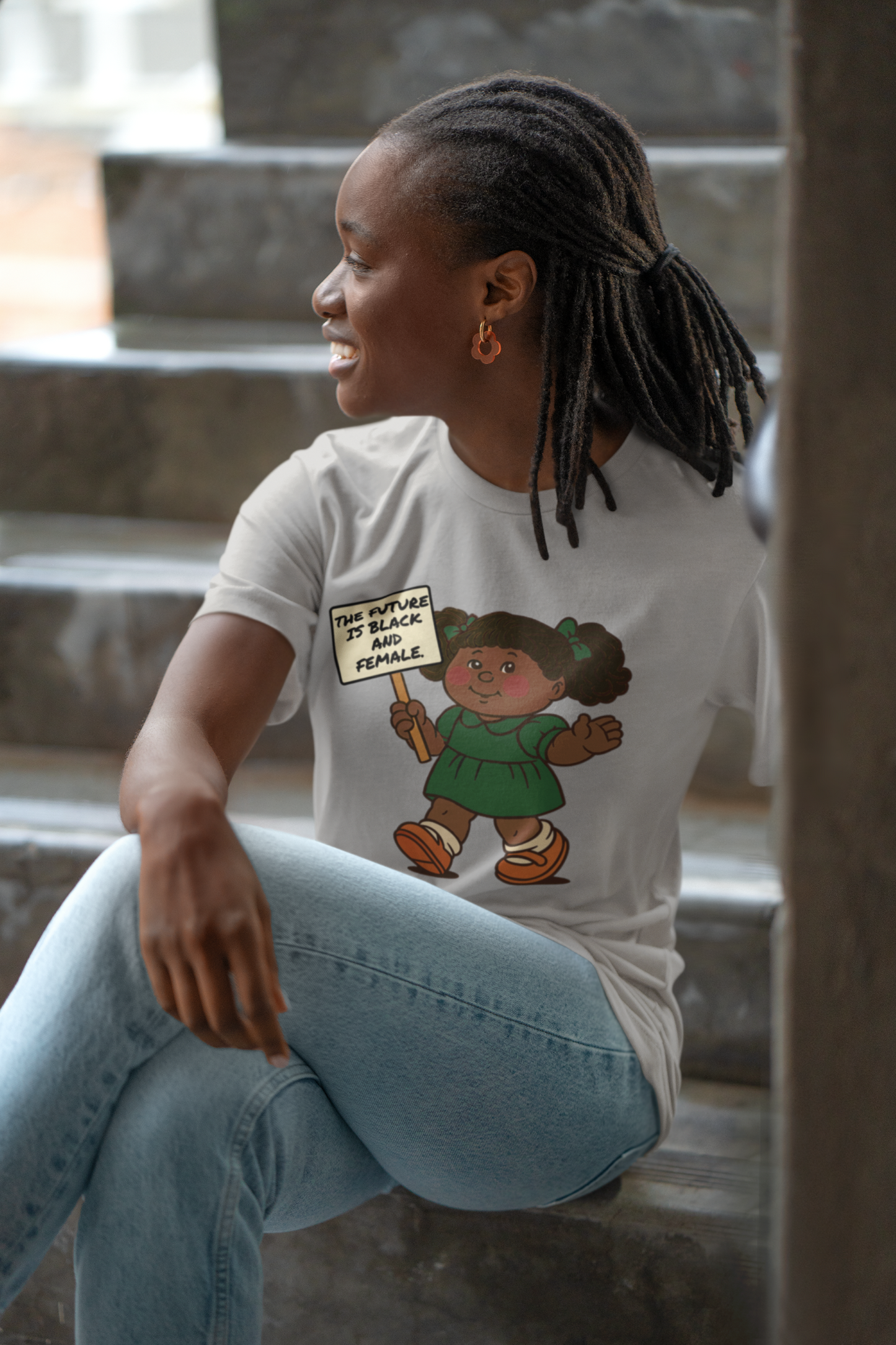 The Future is Black and Female | Retro Protest Tee | Spitfire Ladies
