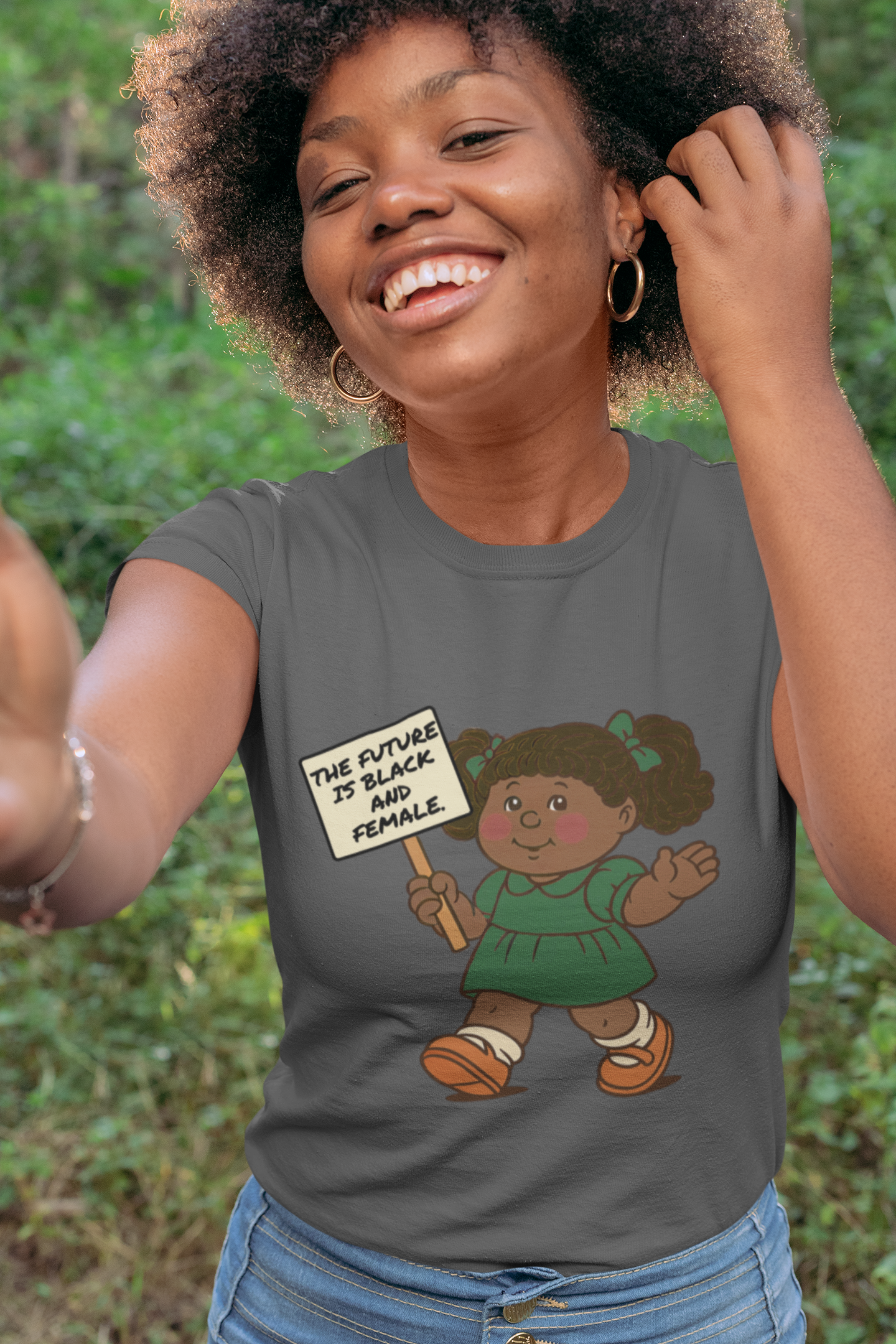 The Future is Black and Female | Retro Protest Tee | Spitfire Ladies